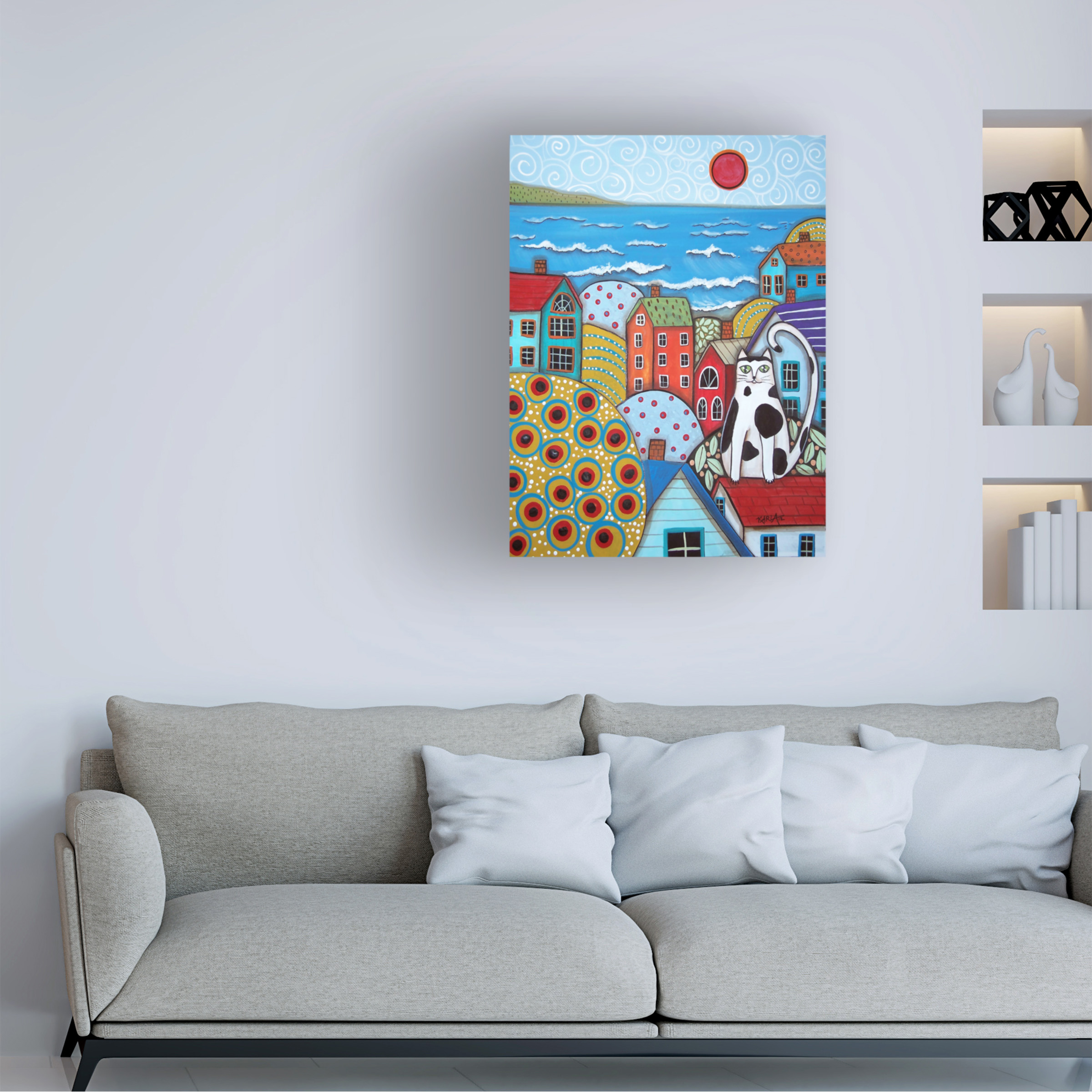 Trademark Fine Art 'Seaside Cat' Canvas Art by Karla Gerard