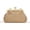 Khaki, variant on Women Mini Straw Woven Clutch Handbag Metal Top-handle Bag Cross-body Bag with Chain Strap