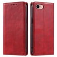 thumbnail image 2 of Mantto Flip Wallet Case for iPhone 7/8/SE 2020/SE 2022, for Women Men, Magnetic Closure Folio Cover with Credit Card Holder Slots, Shockproof Durable PU Leather Kickstand Phone Case,Red, 2 of 8