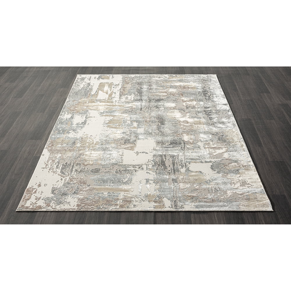 Harlow Hill Cherry Abstract Modern/Contemporary Luxelon Blend Indoor Area Rug, 2' x 3'