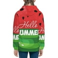 thumbnail image 6 of Naloa Watermelon Hello Summer Teenage Zipper Hoodie, Long Sleeve Zip Up Hoodies Casual Jackets Tops for 7-12 Years-Small, 6 of 6