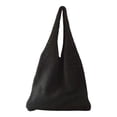 thumbnail image 2 of de hombro tejido para mujer, de hombro de gran capacidad para mujeres y niñas, de simple para viajes, acampar - Negro Salvador Bolsos de hombro de mujer, 2 of 8