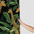 thumbnail image 3 of JEUXUS Leopard Tropical Jungle Cheetah Palm Leaves Plant Leaf Shower Curtain for Bathroom White, 3 of 7