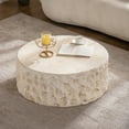 thumbnail image 6 of Coffee Tables MgO Mid-Century Round Centre Coffee Table Vintage Faux Stone Sofa Pre-Modern Coffee Tables Beige Coffee Table for Living Room Office Apartment,Wooden Coffee Tables, 6 of 10