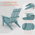 thumbnail image 5 of ACEGOSES Folding Adirondack Chair,Outdoor Patio Chair w/ Wide Armrests, Lake Blue/1Pc, 5 of 7