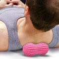 thumbnail image 4 of LinenLoon Peanut Massage Ball. Peanut Double Lacrosse Massage Roller Ball for Back Neck Shoulder Spine Legs Hips. Deep Tissue Peanut Roller Ball Trigger Point Muscle Massage Ball. Pink, 4 of 5