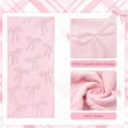 thumbnail image 5 of 3pcs Pink Bowknot Jacquard Towel - 100% Purified Cotton Face Towel with Bow Patterns, Soft Absorbent Home Bathroom Decor Towel, Perfect Gift for Family & Friends, Durable Cotton Towel, 14*31in, Pink, 5 of 7