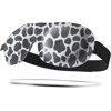 SMUG 100% Blackout Deep Sleep Mask, Adult, Contoured 3D Lash Protector, Cow Print