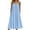 Light Blue, variant on Tqcoqu Women's Pleated Midi Dressed,Spaghetti Strap Sleeveless Loose Summer Sundress,Loose Flowy Beach Vacation Sundress,Beige Women's S-XXL