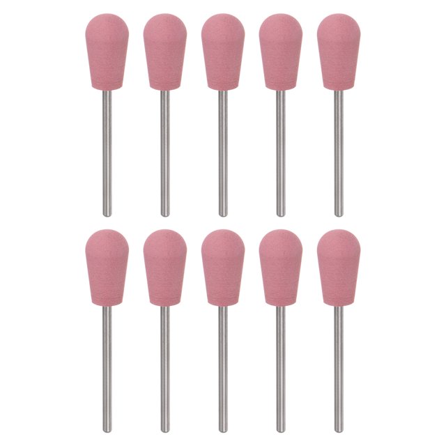 Unique Bargains 10 Roues de Polissage en Caoutchouc et Silicone, 180 Grains, 10mm Dia, Tête de Broyage Ronde