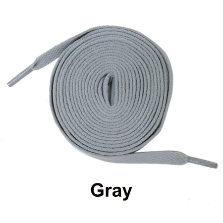 

Gray Flat Athletic Sneaker 27 36 45 54 63 Inch Shoelaces