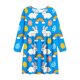 thumbnail image 3 of Vestido de manga larga con cuello redondo para niñas, vestido elástico de manga larga, corte A, estilo patinador con volantes, vestido de recital escolar, vestido de manga larga con cuello redondo par, 3 of 6