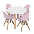 thumbnail image 1 of Mesa Hexagono - 4 Sillas Berlin Infantil (Rosa), 1 of 3