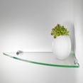 thumbnail image 3 of Dulles Glass 16" x 16" Quarter Round Floating Glass Shelf - Shelf Only - Tempered - 3/8" Thick - Flat Polished, 3 of 7