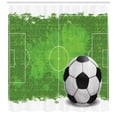 thumbnail image 3 of Ambesonne Soccer Shower Curtain, Grunge Football Design, 69"Wx75"L, Green Black White, 3 of 3