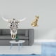 thumbnail image 2 of Decoración de pared con cabeza de , estatua de gato, adorno de pared, escultura de animal, colgante de pared, artesanía tribal con cabeza de toro,, 2 of 8