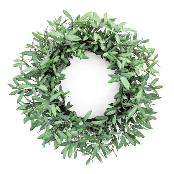 MELROSE INTERNATIONAL Olive Leaf Wreath 28"D Polyester/Twig