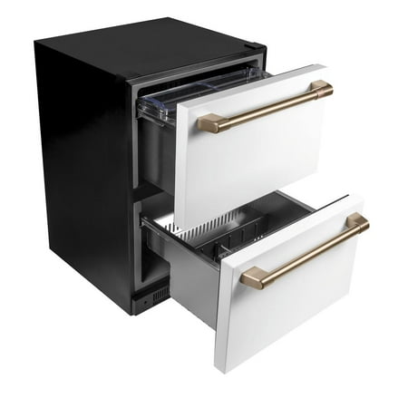 Café - 5.7 Cu. Ft. Built-In Dual-Drawer Refrigerator - Matte White