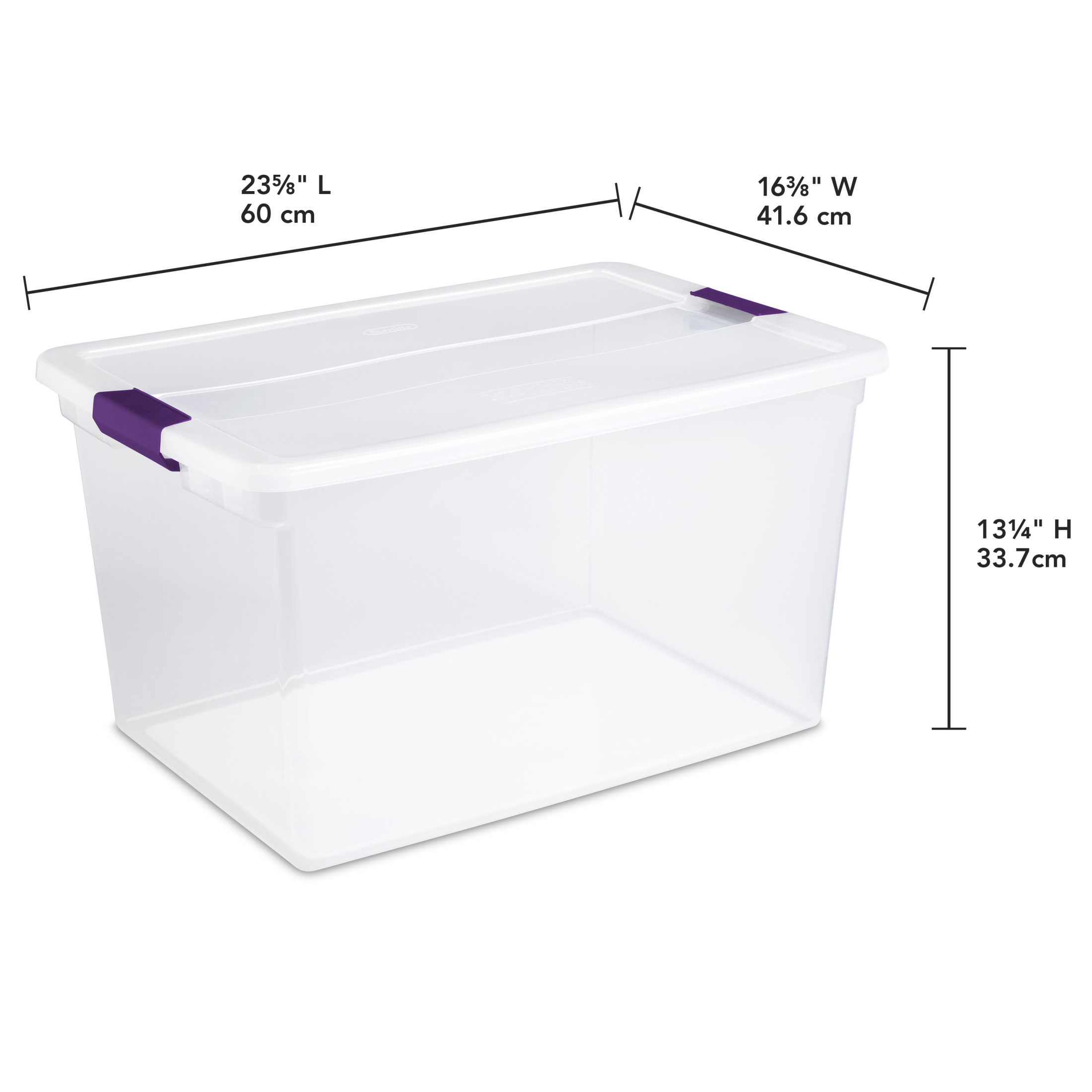 Sterilite Boîte « ClearView MC » 62L avec Loquet