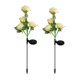 thumbnail image 2 of Lámpara Solar De Plástico Con Forma De Rosa Simulada 2 luces solares con forma de rosa, de plástico blanco, para decoración de jardín, impermeables, para exteriores y caminos. Rkxzt, 2 of 8