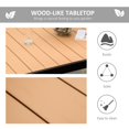 thumbnail image 3 of Natural Aluminum Outdoor Dining Table for 6 | Patio Rectangular Table - 55" x 35.5" | Durable Metal Table for Deck, Porch & Garden Entertaining, 3 of 7