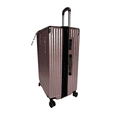 thumbnail image 3 of TRAVLR Valise Rigide Stries Medium (25 Pouces) Extensible, Anti-Rayures, Huit Roues Silencieuses Roues et Cadenas TSA - Or Rose, 3 of 5