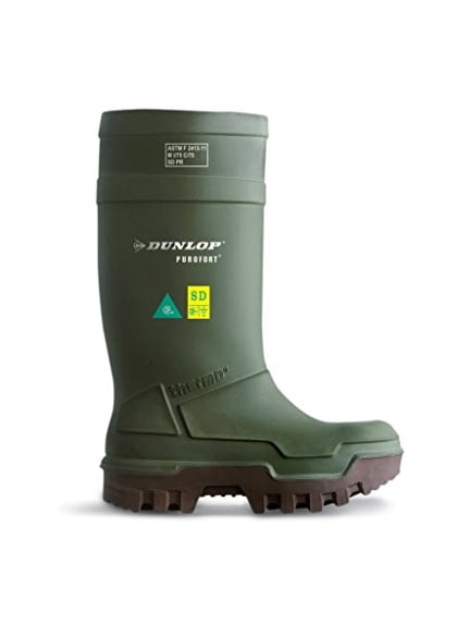 green safety boots