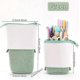 thumbnail image 4 of Telescopic Pencil Case, Stand up Pen Pouch, Pop up Pencil Bag, Transformer Pen Holder Corduroy, Stationery Organizer for Student School Office Green, 4 of 5