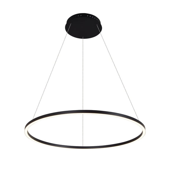 VONN Tania 39" Height Adjustable ETL Certified Integrated LED Chandelier Black