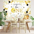 thumbnail image 3 of Bee 1st Birthday Backdrop So Sweet to Bee One 1st Birthday Photography Background Honeycomb Bee Birthday Party Decorations Banner Photo Studio Props, 3 of 3
