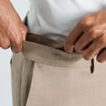 thumbnail image 4 of Men’s Haggar® Premium Comfort Expandable-Waist Classic-Fit Stretch Flat-Front Dress Pants Color: Stone Size: 34X32, 4 of 4