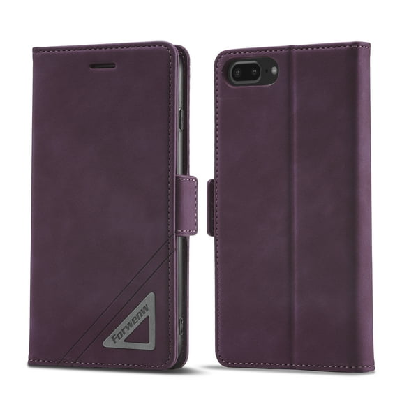 Dteck Wallet Case Compatible with iPhone 7,iPhone 8,iPhone SE 2020,PU Leather Flip Stand Cover Magnetic Buckle Folio Credit Card Slots Phone Case for Apple iPhone 7 / 8 / SE 2020,Winered