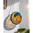 thumbnail image 3 of 83 Pieces Acrylic Puzzles Suncatcher Window Hanging, 6.7 Inch Acrylic Jigsaw Puzzle Suncatcher, Acrylic Puzzles Garden Decoration for Birthday Mothers Day Gift Home Decor (Starry Moon Cat), 3 of 16