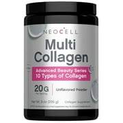 Super Multi Collagen Peptides Powder | 9oz Unflavored Powder | Skin, Hair and Nails | for Women and Men | by NeoCell
