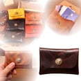 thumbnail image 1 of Tripped Handmade Retro Small Card Holder For Men And Women First Layer Cowhide Wallet Purse Business Card Holder, 1 of 3