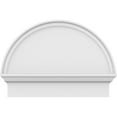 thumbnail image 3 of Ekena Millwork 26"W x 19-3/4"H x 2-3/4"P Half Round Smooth Architectural Grade PVC Combination Pediment, 3 of 7