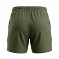 thumbnail image 4 of EOYWHK Mens Active Shorts Quick Dry Elastic Waist Drawstring Workout Shorts for Men Soft Lightweight Breathable Wear Daily Wear Outdoor Army Green, Size L, 4 of 9