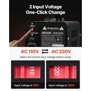 VEVOR Voltage Converter Transformer, 500W, Heavy Duty Step Up/Down Power Transformer, Convert from 110V to 220V and 220V to 110V, with US Outlet, EU Outlet, Power Cord, Circuit Breaker Protection
