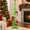 Green, variant on Green Wooden Christmas Stocking Holder Stand For Floor With 10 Hooks