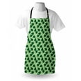 thumbnail image 3 of Leaves Apron Foliage Pattern with Doodle Style Illustration Composition of Nature, Unisex Kitchen Bib Apron with Adjustable Neck for Cooking Baking Gardening, Fern Green and Pale Green, by Ambesonne, 3 of 3
