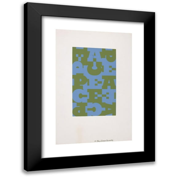 W. Chris Gorman Associates 11x14 Black Modern Framed Museum Art Print Titled - Peace