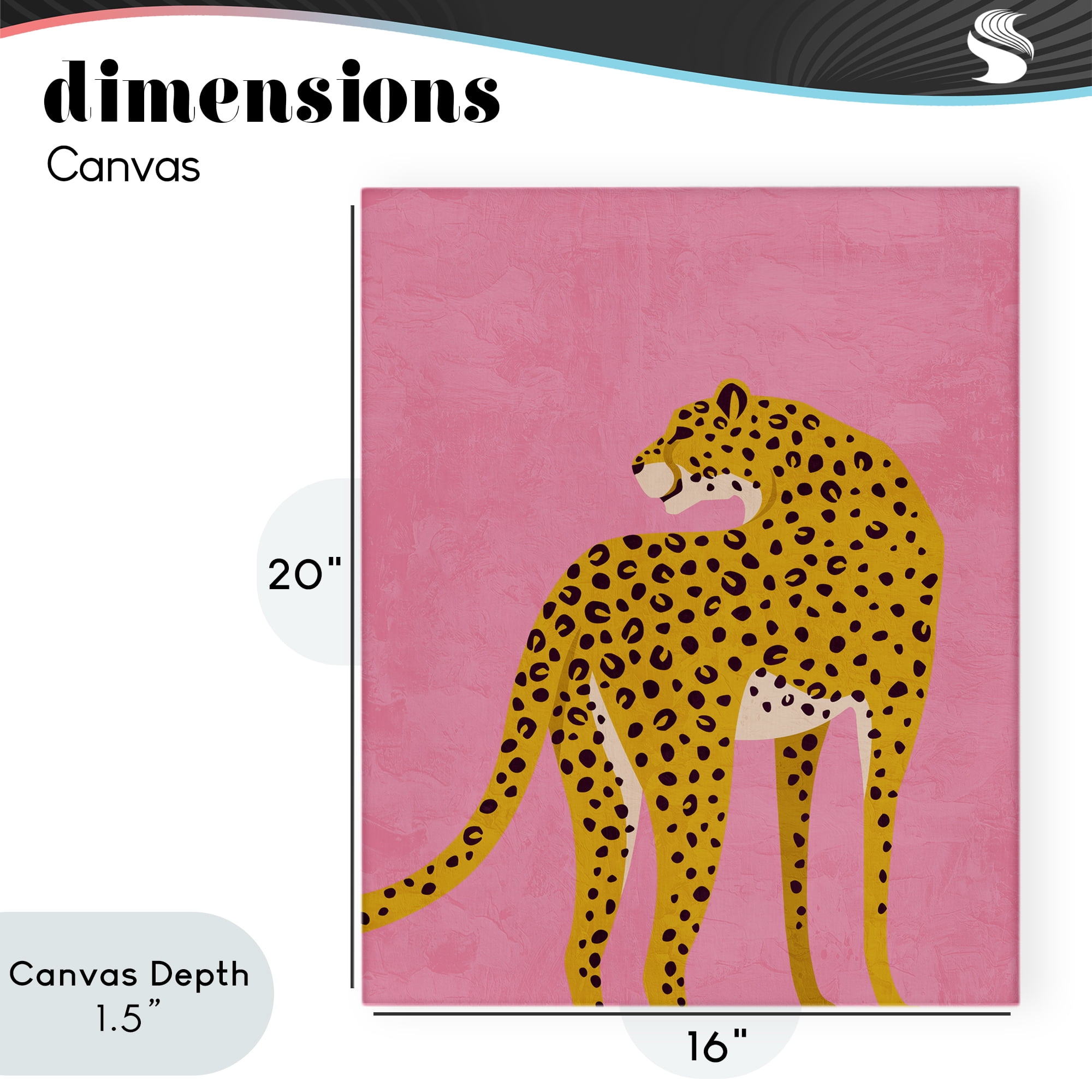 Stupell Industries Leopard on Pink Serenade Canvas Wall Art, design by Kim Allen