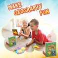 thumbnail image 2 of Geotoys Geocards Tarjetas flash del mundo y EE. UU. Juego de geografía Juegos de cartas para niños para el hogar Escuela y viajes Tarjetas flash de estados y capitales Juegos de cartas para familias J, 2 of 5