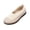 46#Beige, variant on Womens Breathable Spliced Mesh Flat Shoes, Lightweight Slip On Round Toe Walking Loafers, Shock Absorbing Soft Anti Slip Daily Footwear