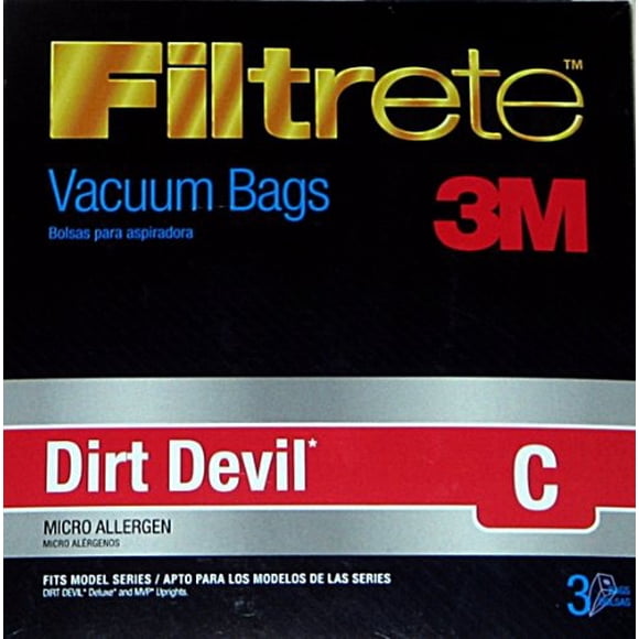 Sacs sous Vide Micro-Allergènes Dirt Devil - Type C (3/paquet)