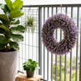 thumbnail image 4 of 19.6 Inch Boxwood Wreath for Front Door, Artificial All Season Spring Wreath for Outdoor & Indoor Use, UV Resistant Farmhouse Decor for Porch, Wall, Wedding, and St. Patrick's Day, 4 of 6