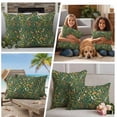 thumbnail image 5 of Botanical Birds Outdoor Waterproof Pillow Covers, Art Abstract Leaves Green Decorative Square Throw Pillowcase Sofa Cushion Sham for Patio/Couch/Chair, 16"x16" 2 Pack, 5 of 8