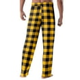 thumbnail image 2 of LNZGNM Men's Sleep Pants Stretchy Drawstring Striped Prints Sleep Pant Soft Loose Lightweight Pajama Bottoms Casual Sleeping Sleepwear,Earthy Yellow 2XL, 2 of 6