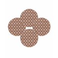 thumbnail image 7 of 13 Inch Round Placemats Set of 4, Brown Floral Non Slip Heat Insulation PP Table Mats, Spring Flowers Modern Abstract Art Farmhouse Washable Place Mats for Kitchen Dining Party Table Decor, 7 of 7