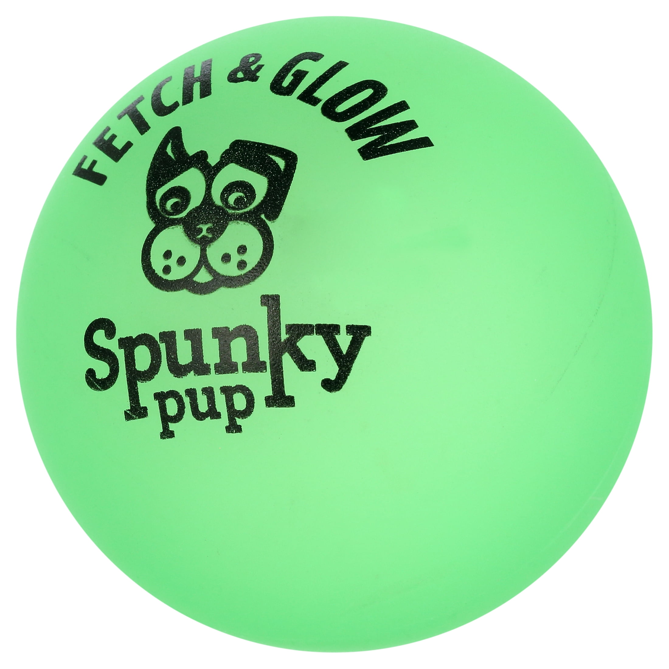 Spunky Pup Fetch and Glow Ball, Medium Dog Toy for Interactive